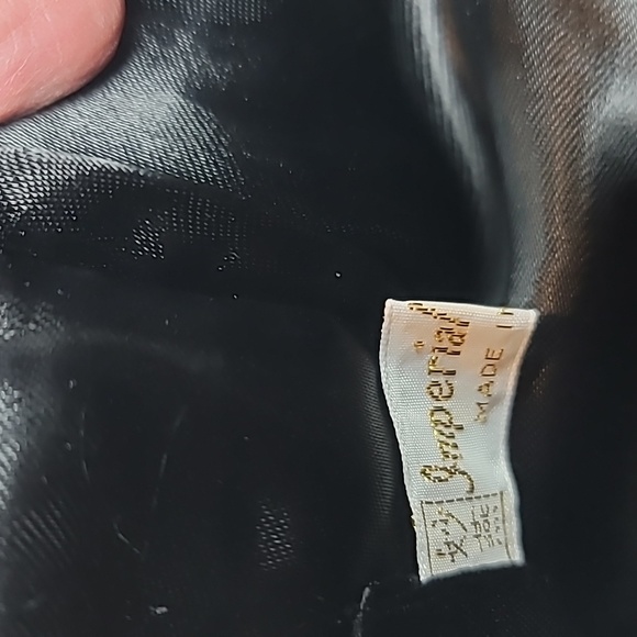 Imperial Fashion beaded purse black silky lining vintage snake chain formal eve - Picture 7 of 12